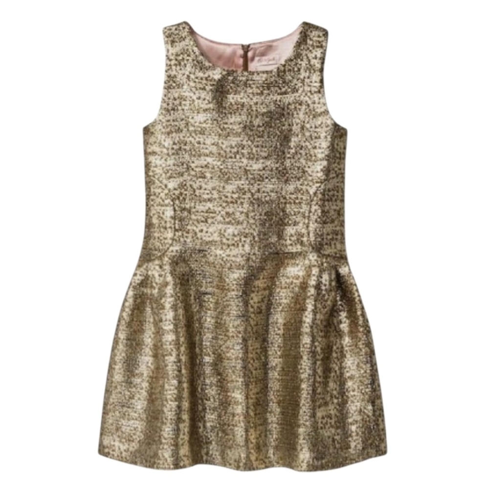NWOT Cat & Jack Gold Lined Dress, Size 14/16